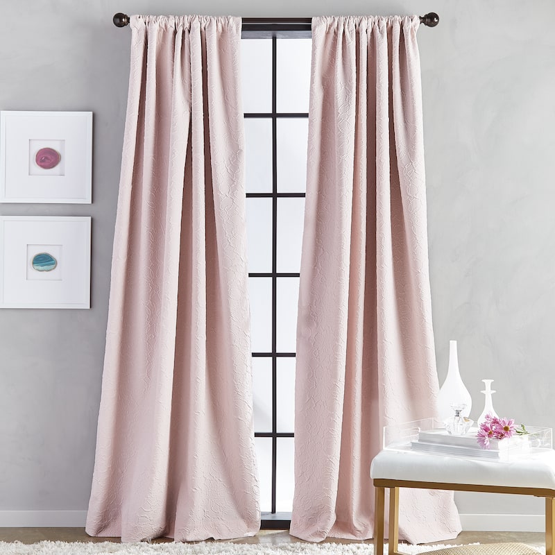 Bloomsbury Microsculpt Room Darkening Rod Pocket Curtain Panel