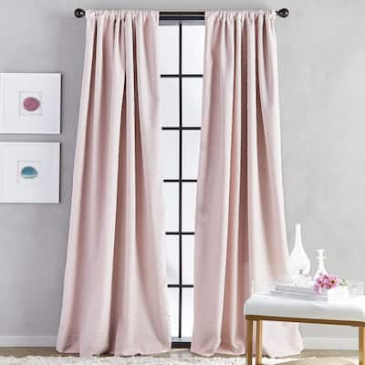 Bloomsbury Microsculpt Room Darkening Rod Pocket Curtain Panel