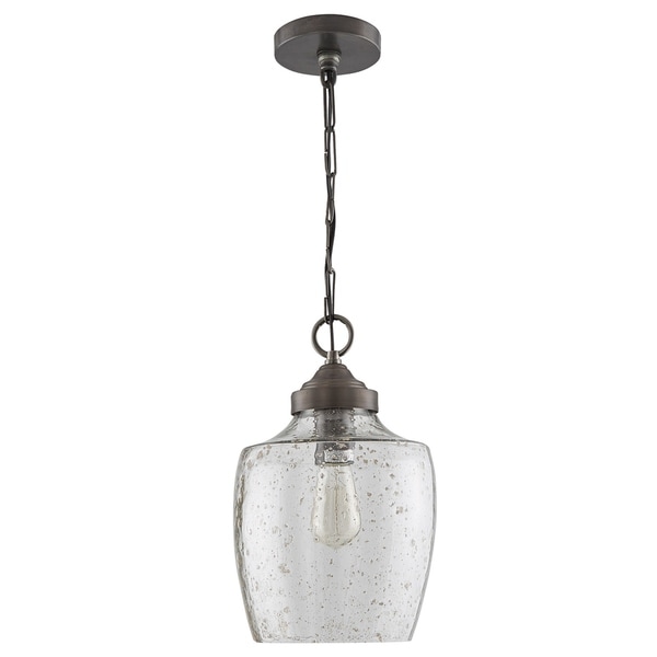 pewter glass pendant light