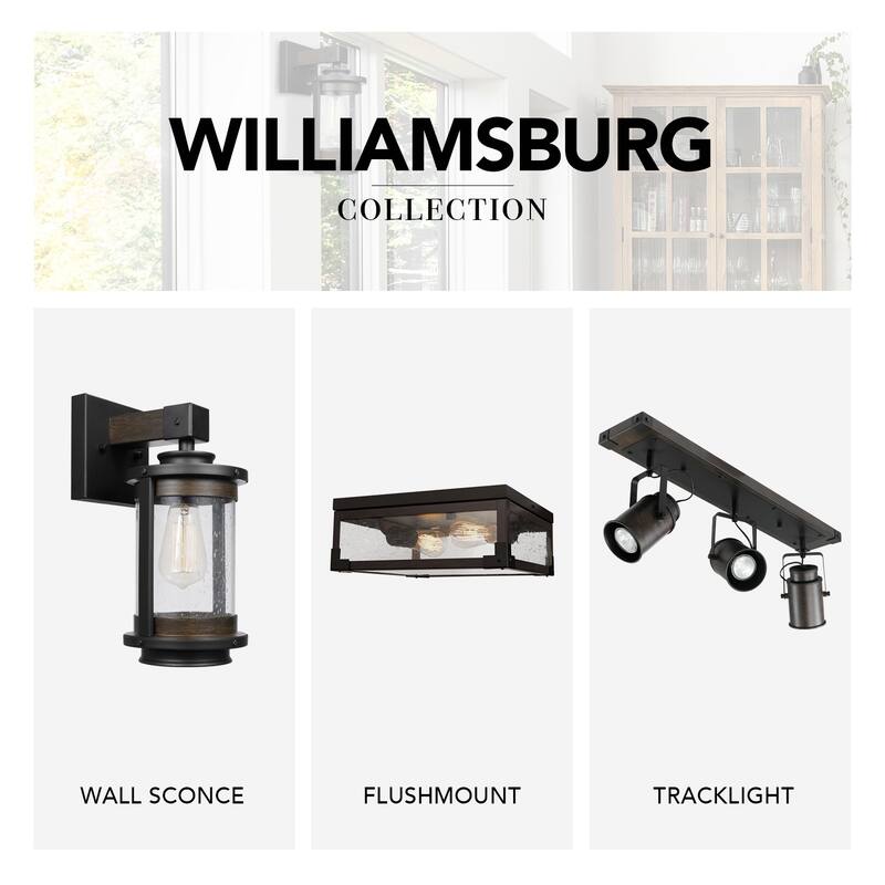 Carbon Loft Fallon 3-light Dark Wood Finish Track Lighting, Bulbs Included