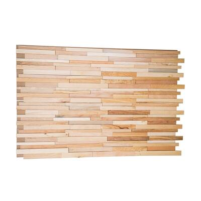 3D Maple Wood 0.43 in. x 7.87 in. x 47.24 in. Wall Panel (8-Pack)