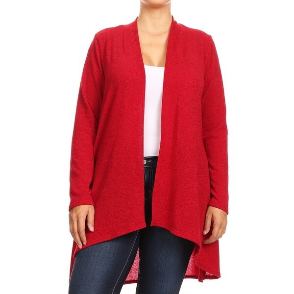 plus size draped cardigan