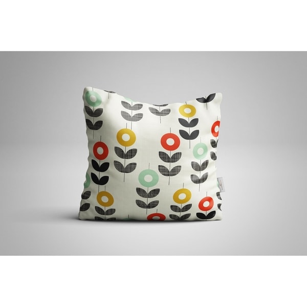 Oyo Reversible Decorative Pillows - Cushion & Insert 17"x17" Home Décor Throw Pillow For Bedding Porch Sofa Couch - Mid-Century