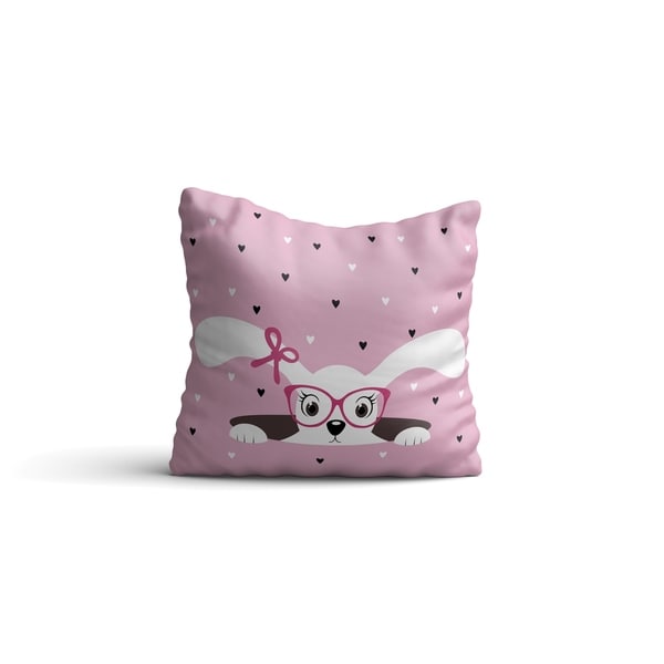 Oyo Reversible Decorative Pillows - Cushion & Insert 17"x17" Washable Home Décor Pink Throw Pillow For Bedding Porch Sofa Couch