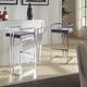 Silver Orchid Gordon Velvet Upholstered Chrome Finish Metal Barstools (Set of 2) - Thumbnail 4