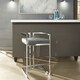 Silver Orchid Gordon Velvet Upholstered Chrome Finish Metal Barstools (Set of 2) - Thumbnail 1