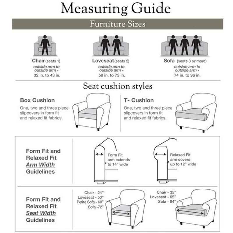 Classic Slipcovers Washed Denim 2 Piece Chair Slipcover