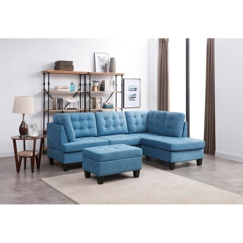 Chamption Sectional Set, Blue