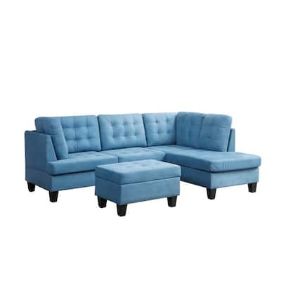 Chamption Sectional Set, Blue