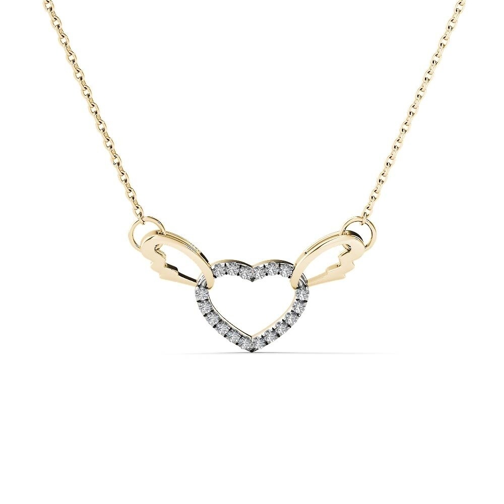 10K Gold Interlocked In Love Heart Name Necklace by JEWLR