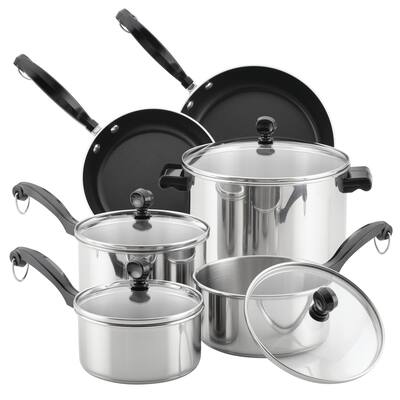 Farberware Classic Series 12-Piece Stainless Steel Cookware Set