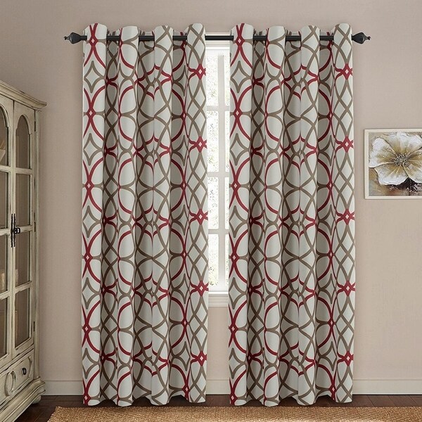 Red Geometric Window Treatments Find Great Home Decor Deals