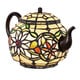 preview thumbnail 6 of 6, Copper Grove Carnach 6.5-inch high Stained Glass Teapot Accent Lamp - 10"L x 7"W x 6.5"H