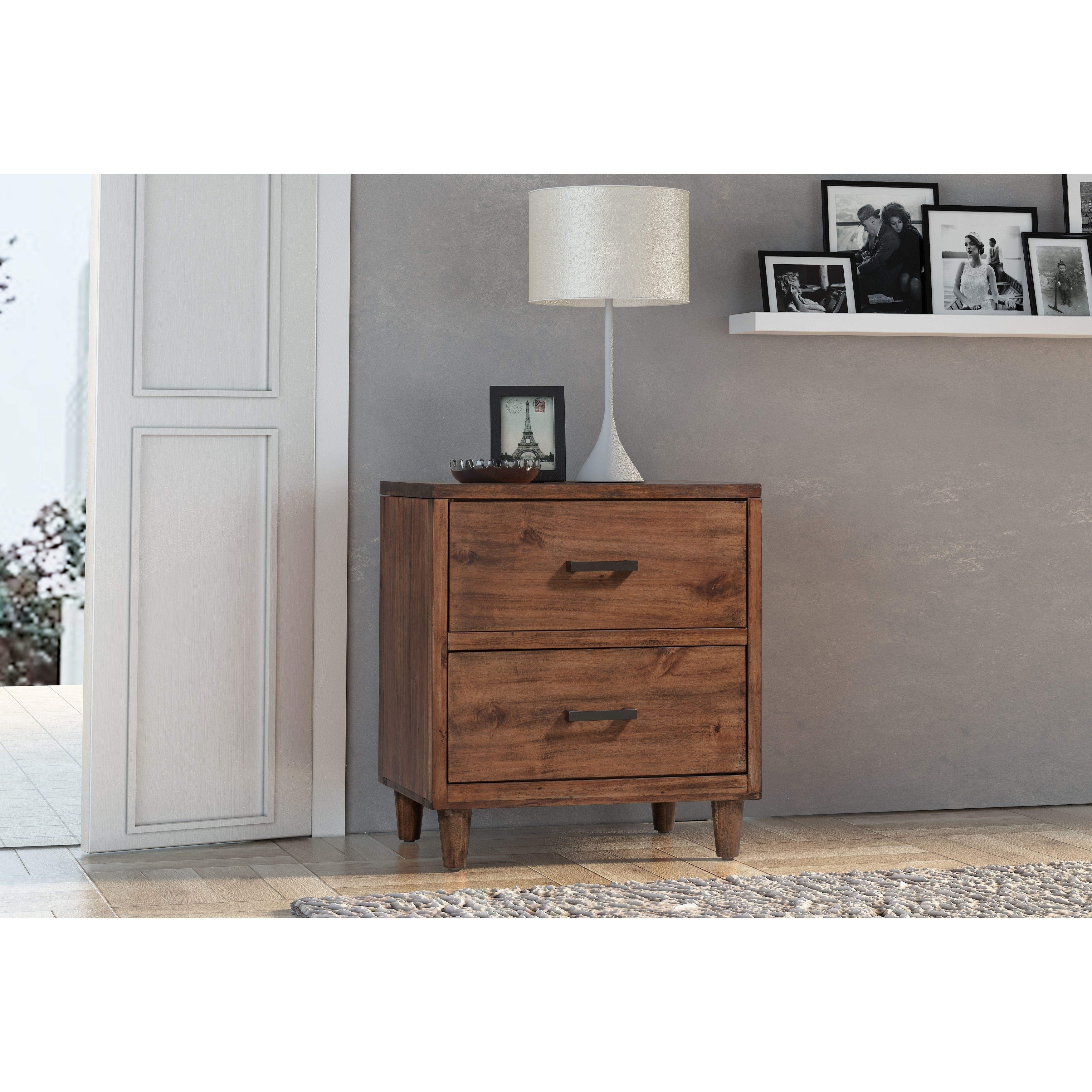 Toluca Jacobean 2 Drawer Nightstand