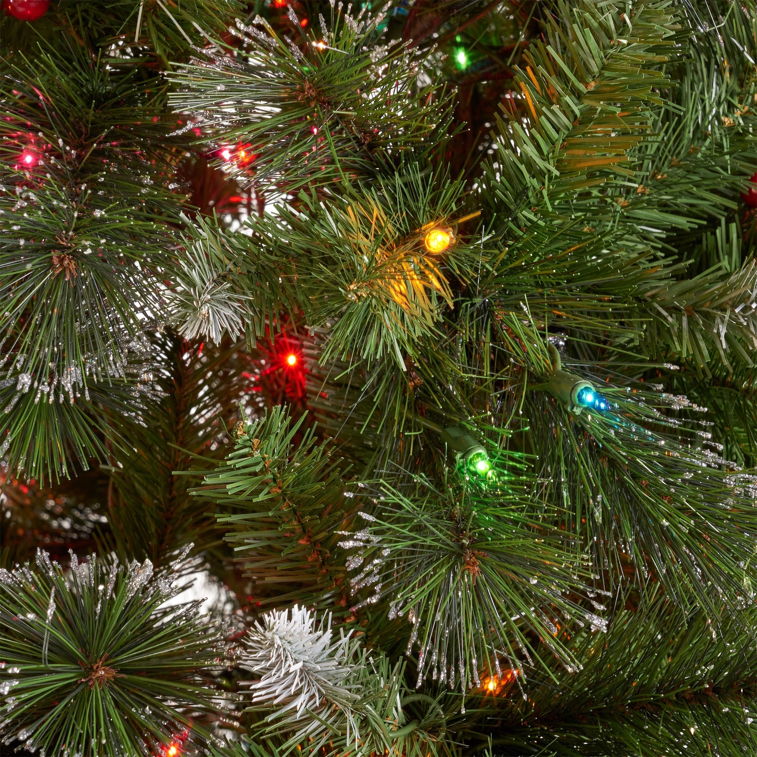 Shop 4 5 Ft Spruce Pre Lit Or Unlit Artificial Christmas Tree With Glitter Branches Red Berries Pinecones By Christopher Knight Home On Sale Overstock 23545582
