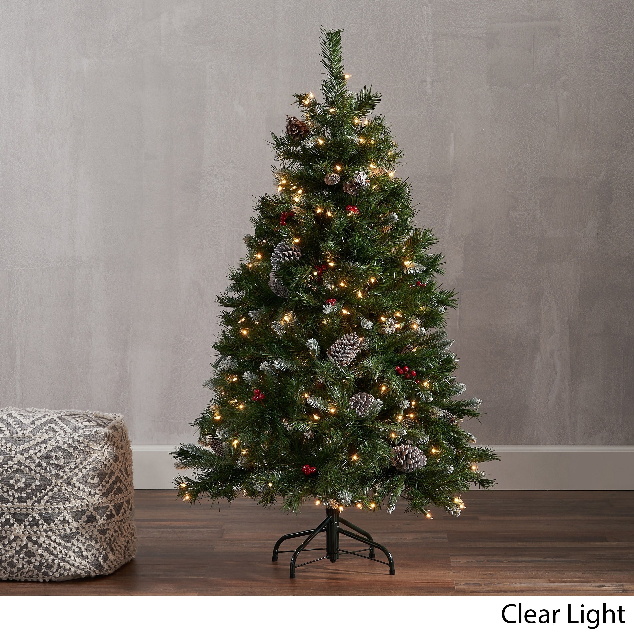 unlit artificial christmas tree