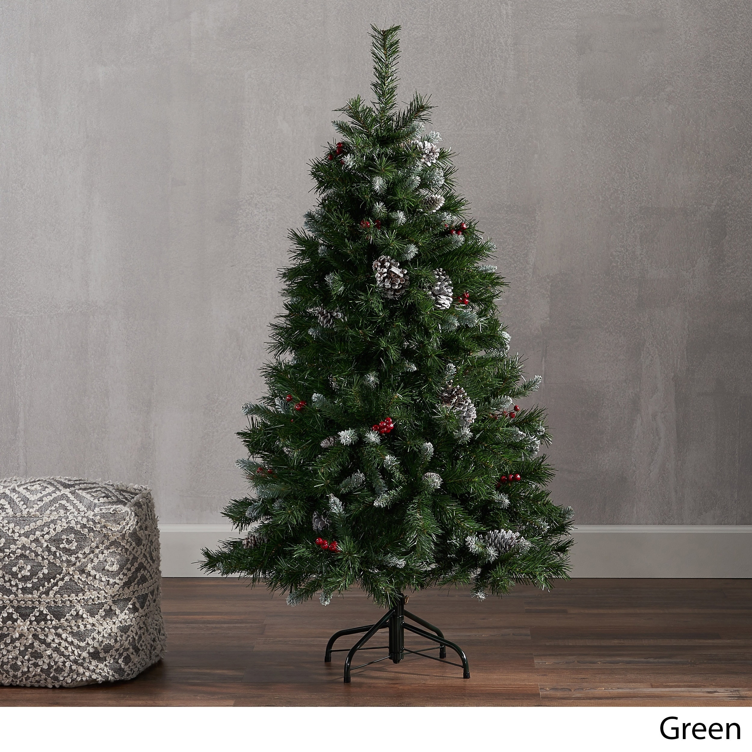 frosted artificial christmas tree