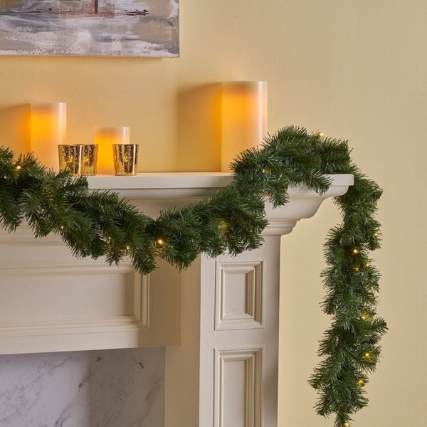 9 foot noble fir pre lit clear led artificial christmas garland battery - Christmas Garland Decorations Sale 9 foot noble fir pre lit clear led artificial christmas garland battery - Christmas Garland Decorations Sale