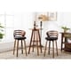 preview thumbnail 1 of 4, Porthos Home Cora Swivel Bar Stool - Beech Wood Legs & PU Leather Upholstery