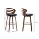 preview thumbnail 5 of 4, Porthos Home Cora Swivel Bar Stool - Beech Wood Legs & PU Leather Upholstery