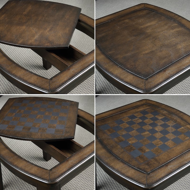 Steve Silver Darlington Game End Table with Chessboard