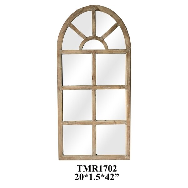 Shop Wesley Natural Wood Vertical Wall Mirror A/N Free Shipping