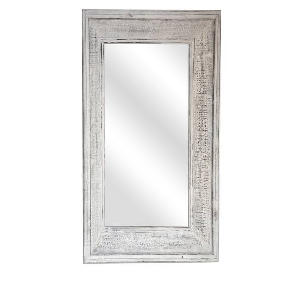 Farm House 1 White Horizontal and Vertical Wood Wall Mirror - 2.25x31 ...