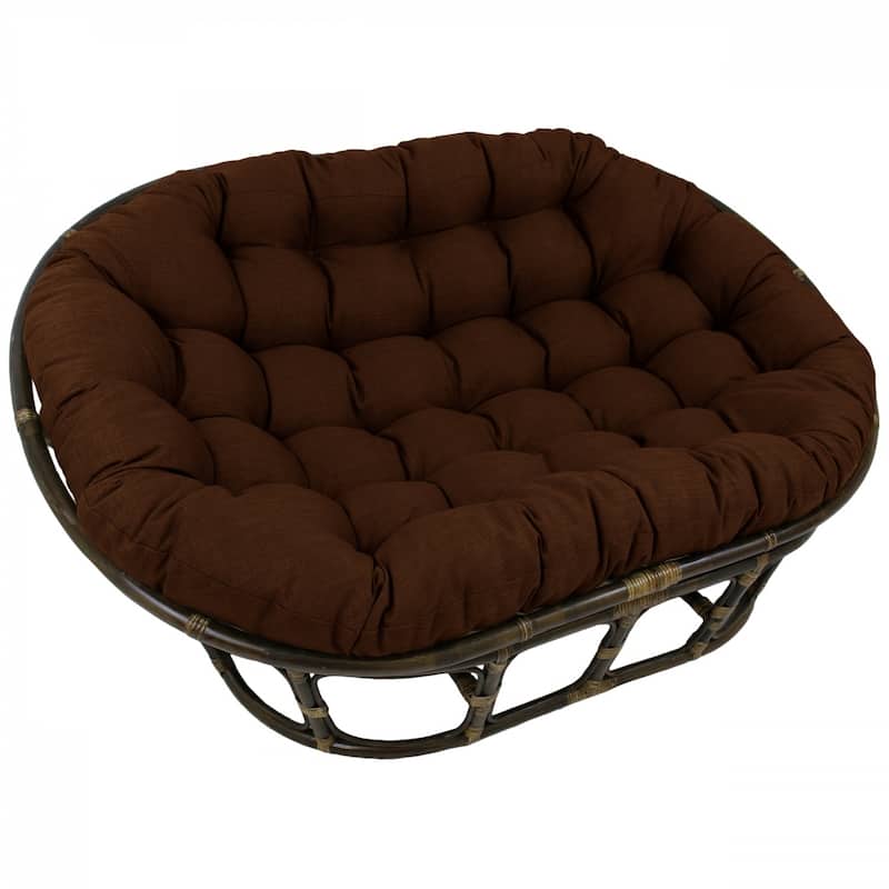 Blazing Needles 78-inch Indoor/Outdoor Double Papasan Cushion (Cushion Only) - Cocoa