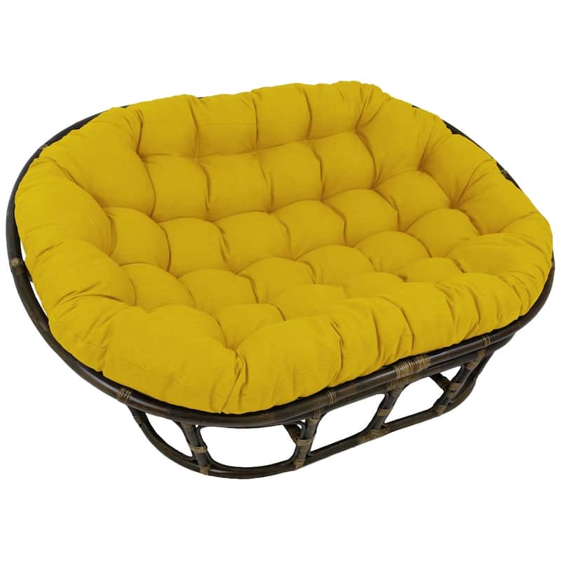 Blazing Needles 78-inch Indoor/Outdoor Double Papasan Cushion (Cushion Only) - Lemon
