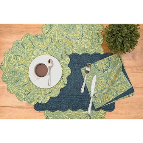 Arden Paisley Cotton Quilted Placemat Set of 6