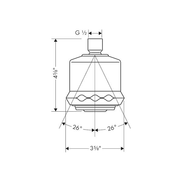 Hansgrohe Clubmaster Showerhead 3 Jet 2 5 Gpm Polished Nickel Bed