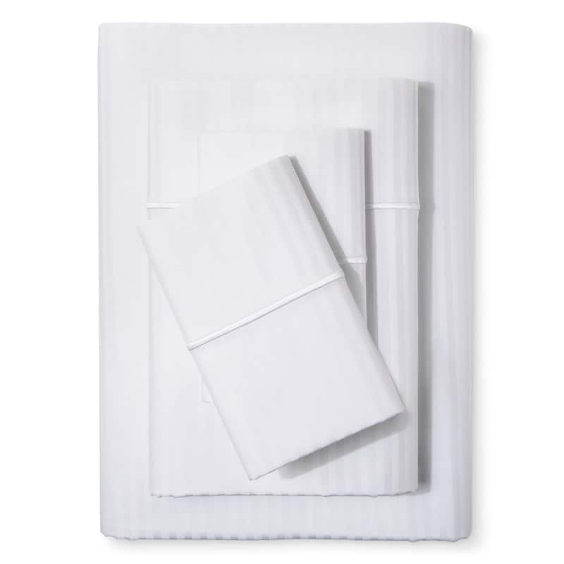 Luxury Deep Pocket 500 Thread Count Egyptian Cotton Bed Sheet Set - White - King