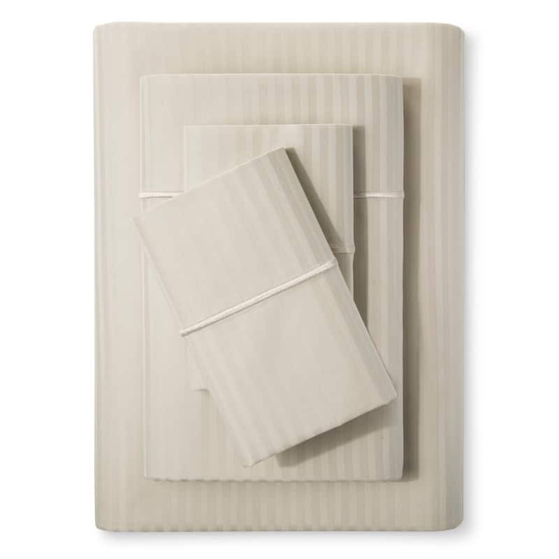 Luxury Deep Pocket 500 Thread Count Egyptian Cotton Bed Sheet Set - Beige - Full