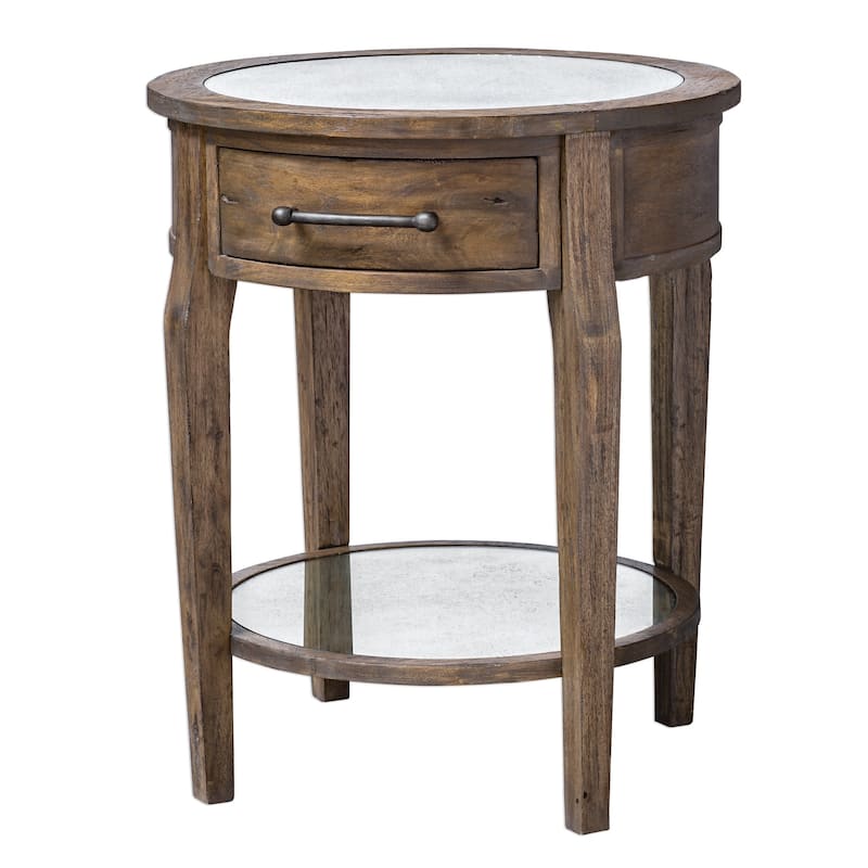 Uttermost Raelynn Weathered Pecan Wood Lamp Table
