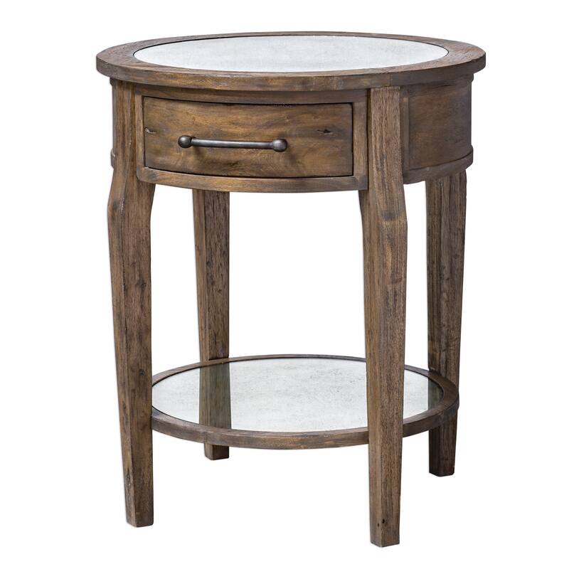 Uttermost Raelynn Weathered Pecan Wood Lamp Table