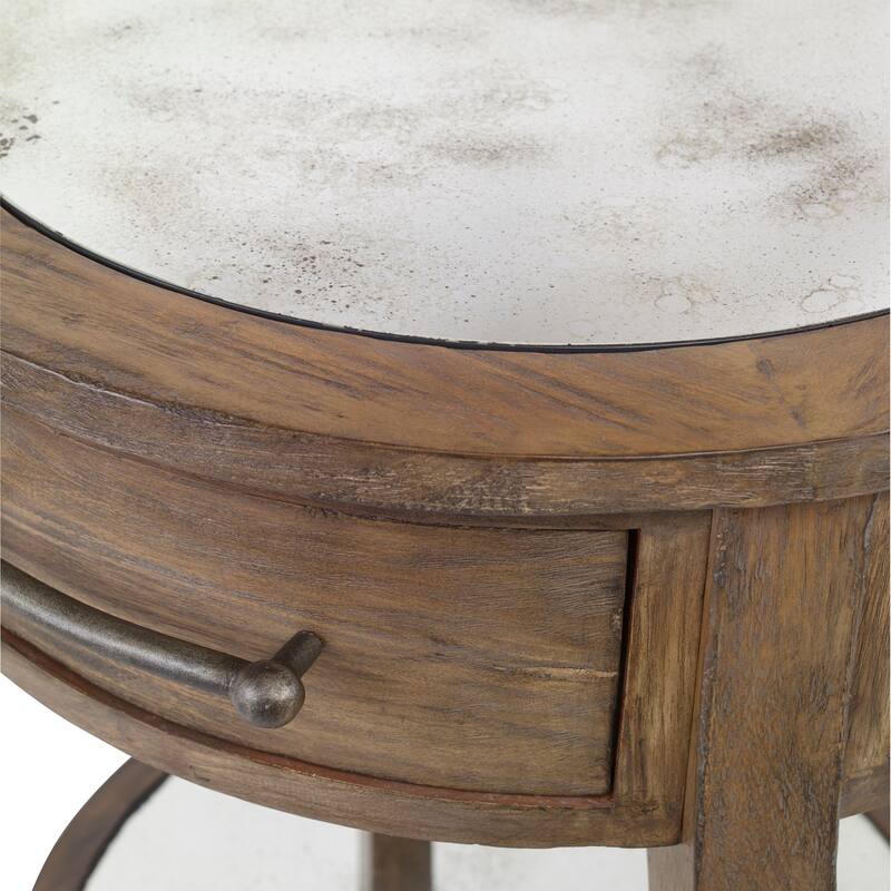 Uttermost Raelynn Weathered Pecan Wood Lamp Table
