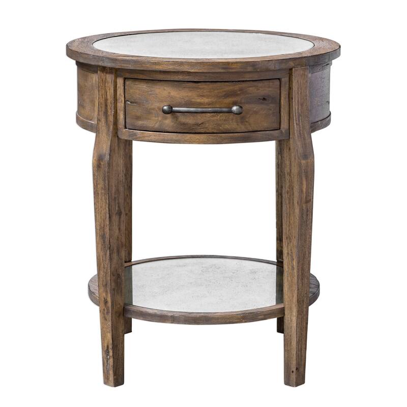 Uttermost Raelynn Weathered Pecan Wood Lamp Table