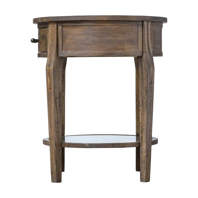 Uttermost Raelynn Weathered Pecan Wood Lamp Table