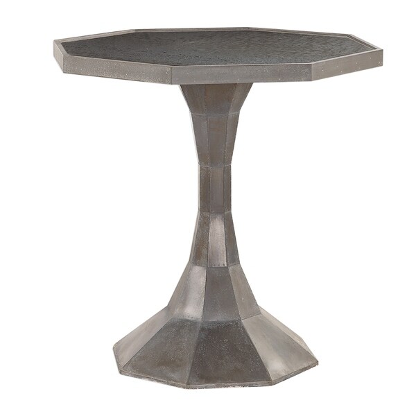 Uttermost Aharon Rustic Burnished Patina Octagonal Lamp Table