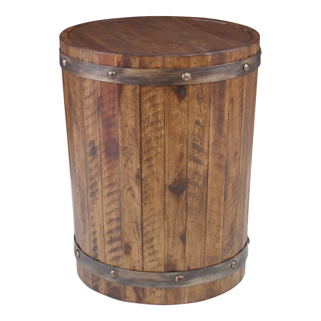 Uttermost Ceylon Wine Barrel Accent Table