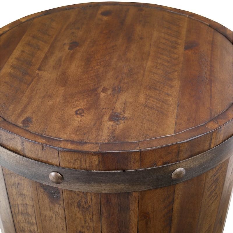 Uttermost Ceylon Wine Barrel Accent Table