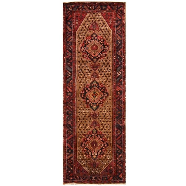 Handmade Nahavand Wool Rug (Iran) - 3'6 x 10'5