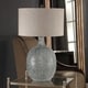preview thumbnail 4 of 3, Uttermost Oceaonna Textured Aged White Glass Table Lamp