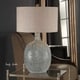 preview thumbnail 5 of 3, Uttermost Oceaonna Textured Aged White Glass Table Lamp
