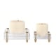 preview thumbnail 2 of 0, Uttermost Claire Crystal Block Candleholders (Set of 2)