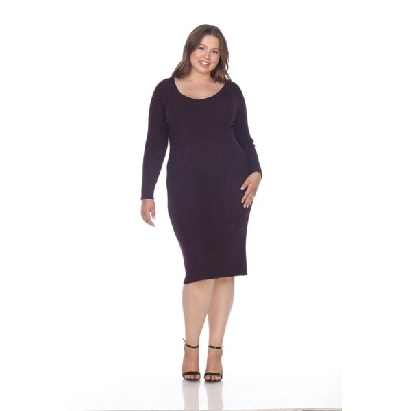 black sweater dress plus size