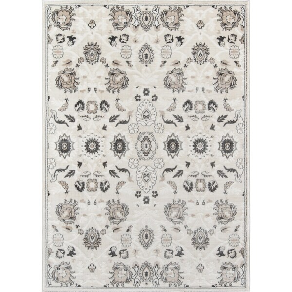 Momeni Carroll Gardens Machine Made Polyester Ivory Area Rug - 5'3" x 7'6"