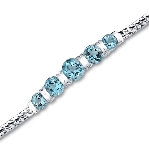 sterling silver blue topaz bracelet