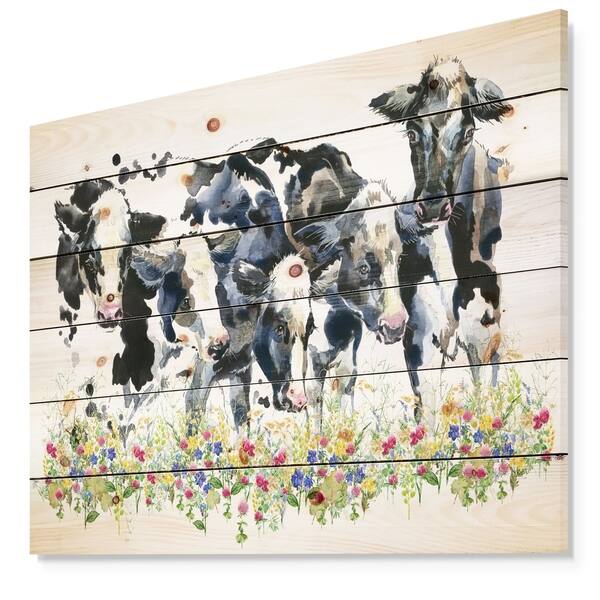 Shop Designart Dairy Cow On The Field Watercolor Illustration