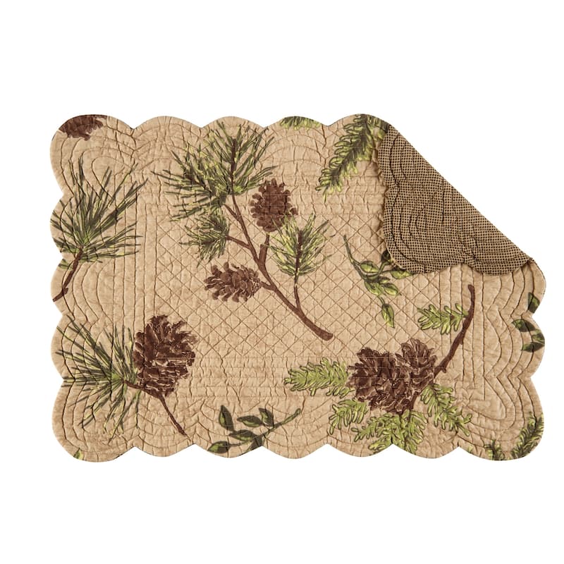 Sierra Retreat Rustic Cotton Quilted Placemat Set of 6